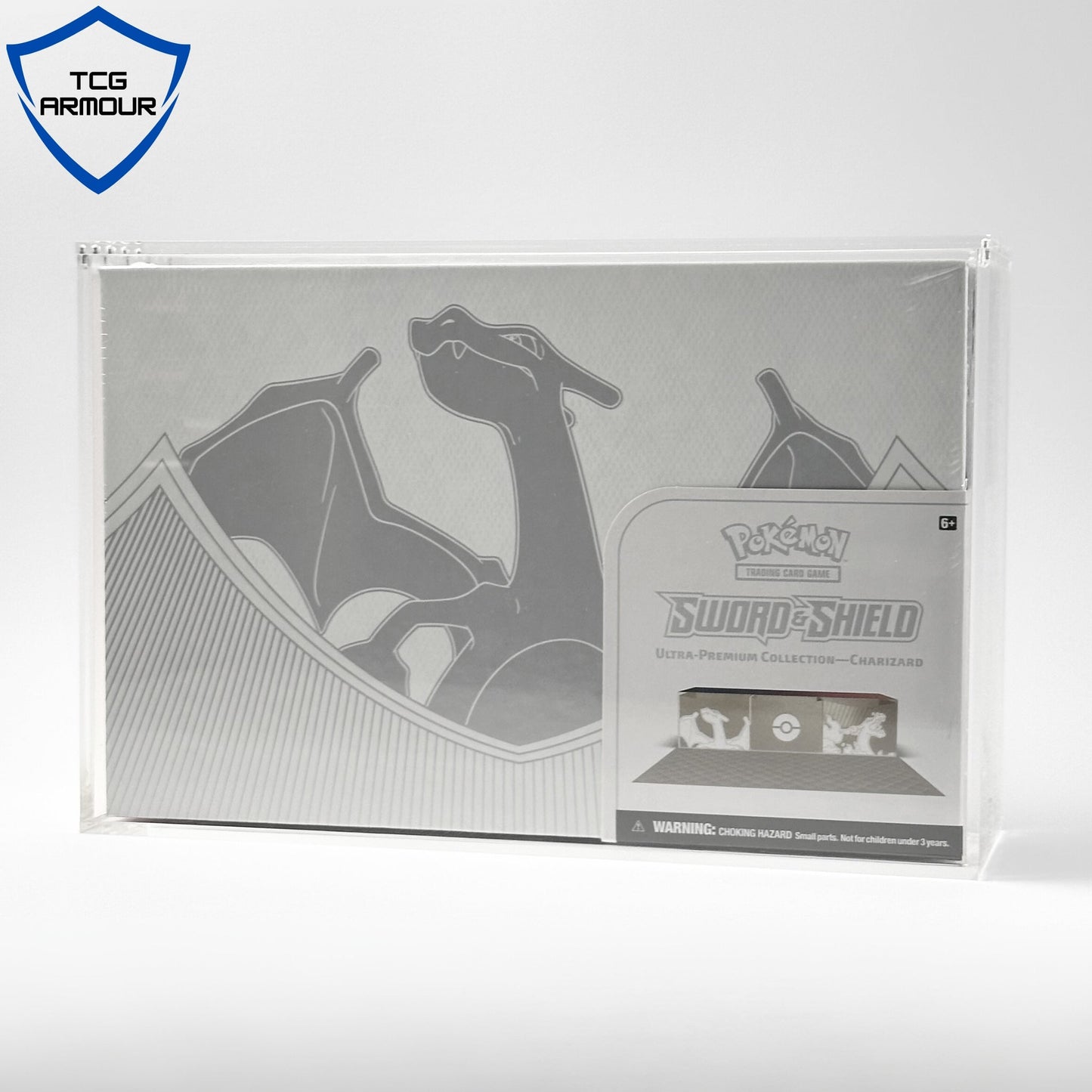 Pokemon Slim Fit Charizard Ultra Premium Collection Acrylic Case With Magnetic Lid - Ultra Premium Collection Acrylic Case - TCG Armour - ENG-CZDUPC
