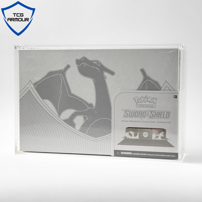 Pokemon Slim Fit Charizard Ultra Premium Collection Acrylic Case With Magnetic Lid - Ultra Premium Collection Acrylic Case - TCG Armour - ENG-CZDUPC