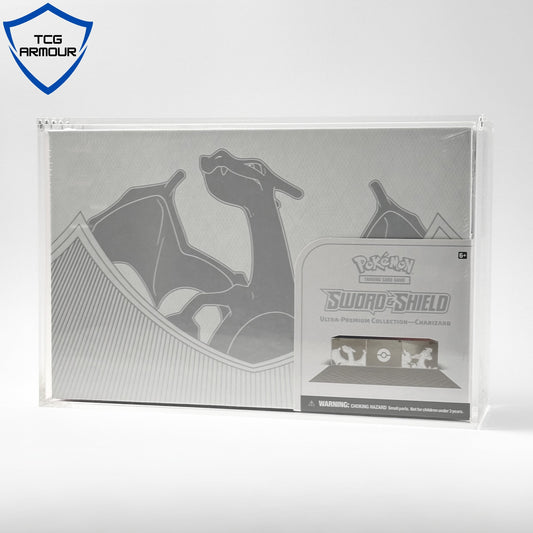 Pokemon Slim Fit Charizard Ultra Premium Collection Acrylic Case With Magnetic Lid - Ultra Premium Collection Acrylic Case - TCG Armour - ENG-CZDUPC