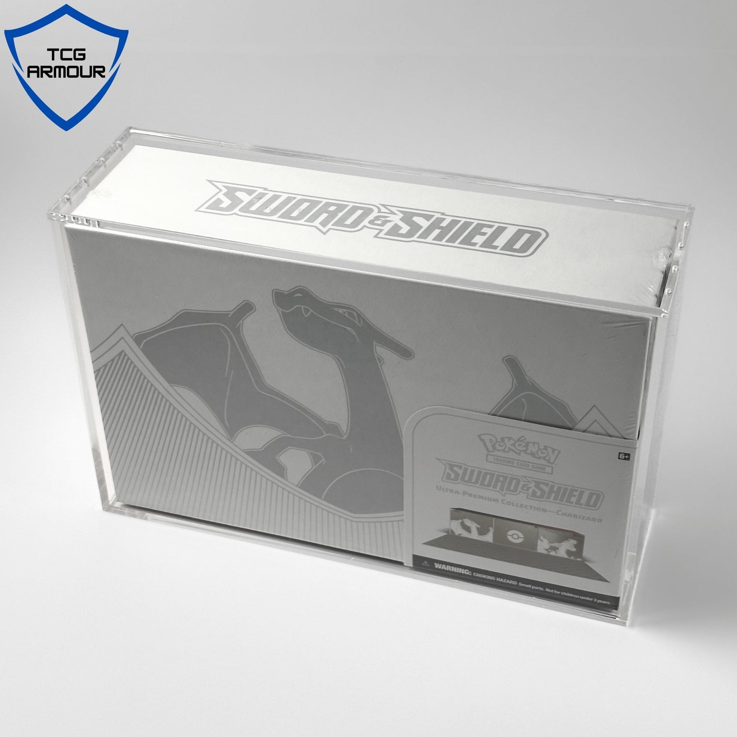 Pokemon Slim Fit Charizard Ultra Premium Collection Acrylic Case With Magnetic Lid - Ultra Premium Collection Acrylic Case - TCG Armour - ENG-CZDUPC