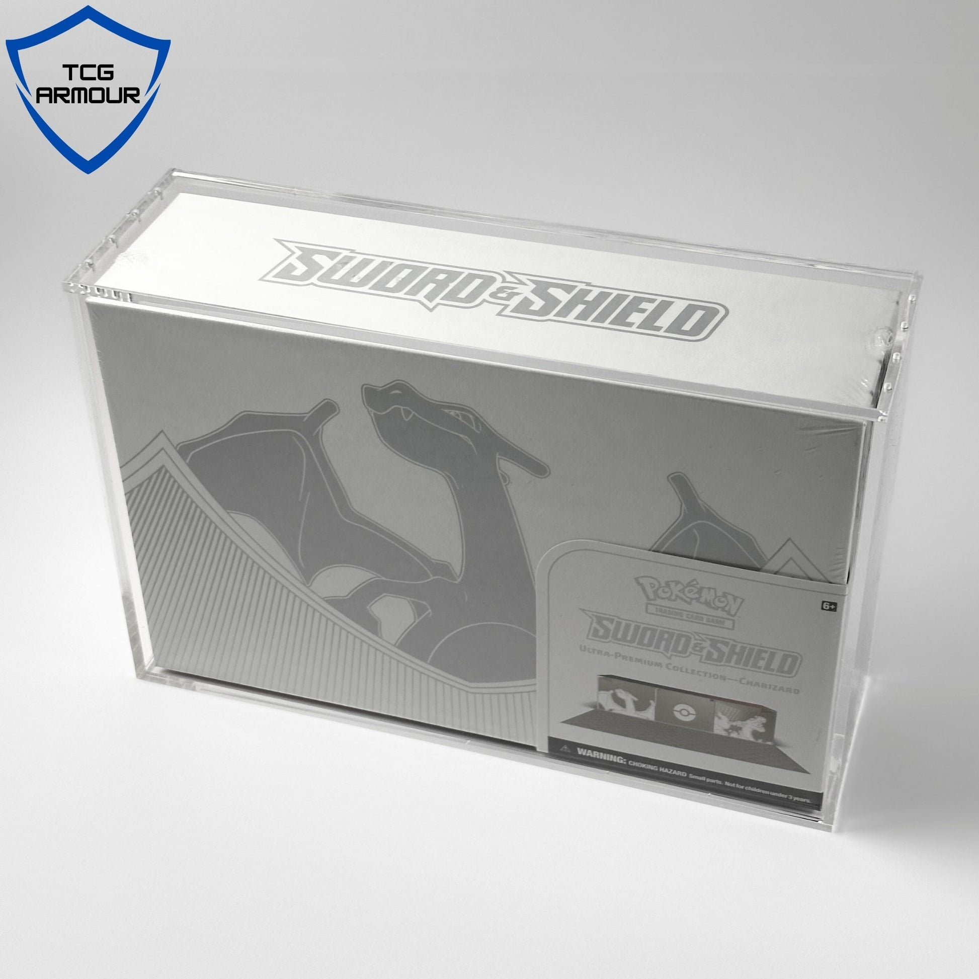 Pokemon Slim Fit Charizard Ultra Premium Collection Acrylic Case With Magnetic Lid - Ultra Premium Collection Acrylic Case - TCG Armour - ENG-CZDUPC