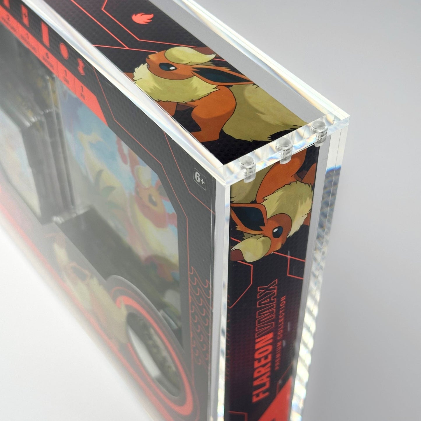 Pokemon Slim Fit Eevee VMAX Premium Collection Box Acrylic Case With Magnetic Lid - Premium Collection Box - TCG Armour - 