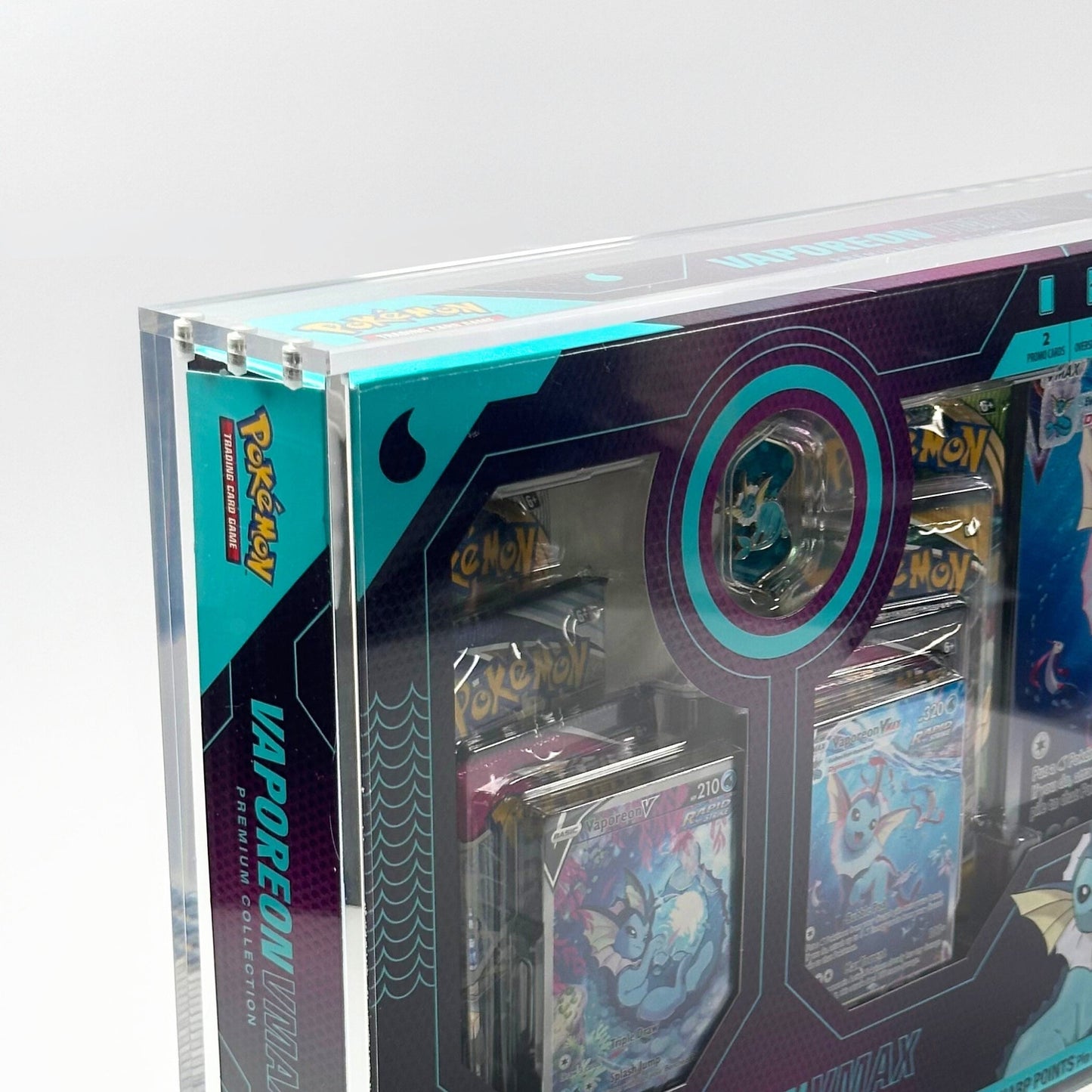 Pokemon Slim Fit Eevee VMAX Premium Collection Box Acrylic Case With Magnetic Lid - Premium Collection Box - TCG Armour - 