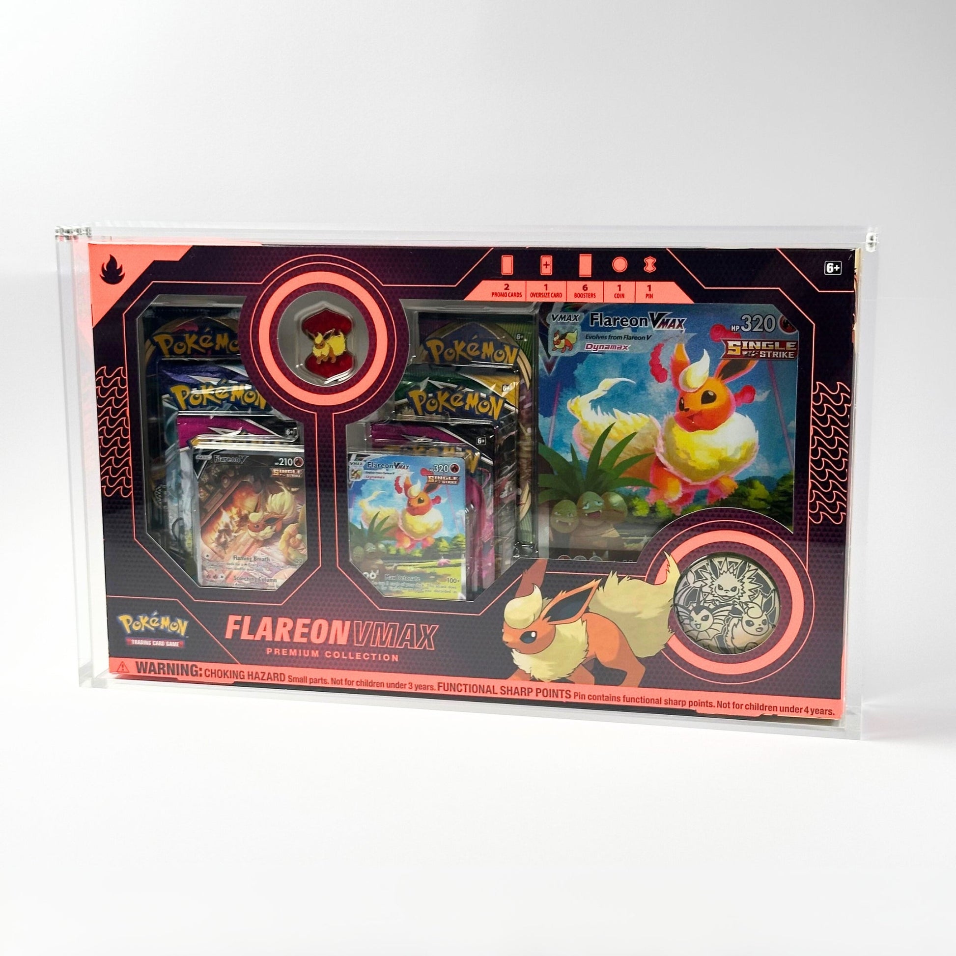 Pokemon Slim Fit Eevee VMAX Premium Collection Box Acrylic Case With Magnetic Lid - Premium Collection Box - TCG Armour - 