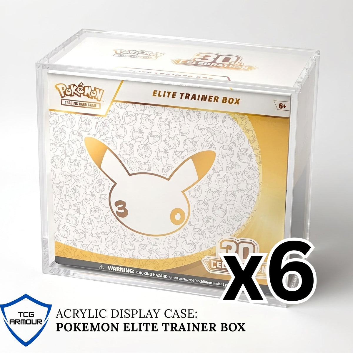 Pokemon Slim Fit Elite Trainer Box Acrylic Case With Magnetic Lid - Elite Trainer Box Acrylic Case - TCG Armour - ENG-ETB-6