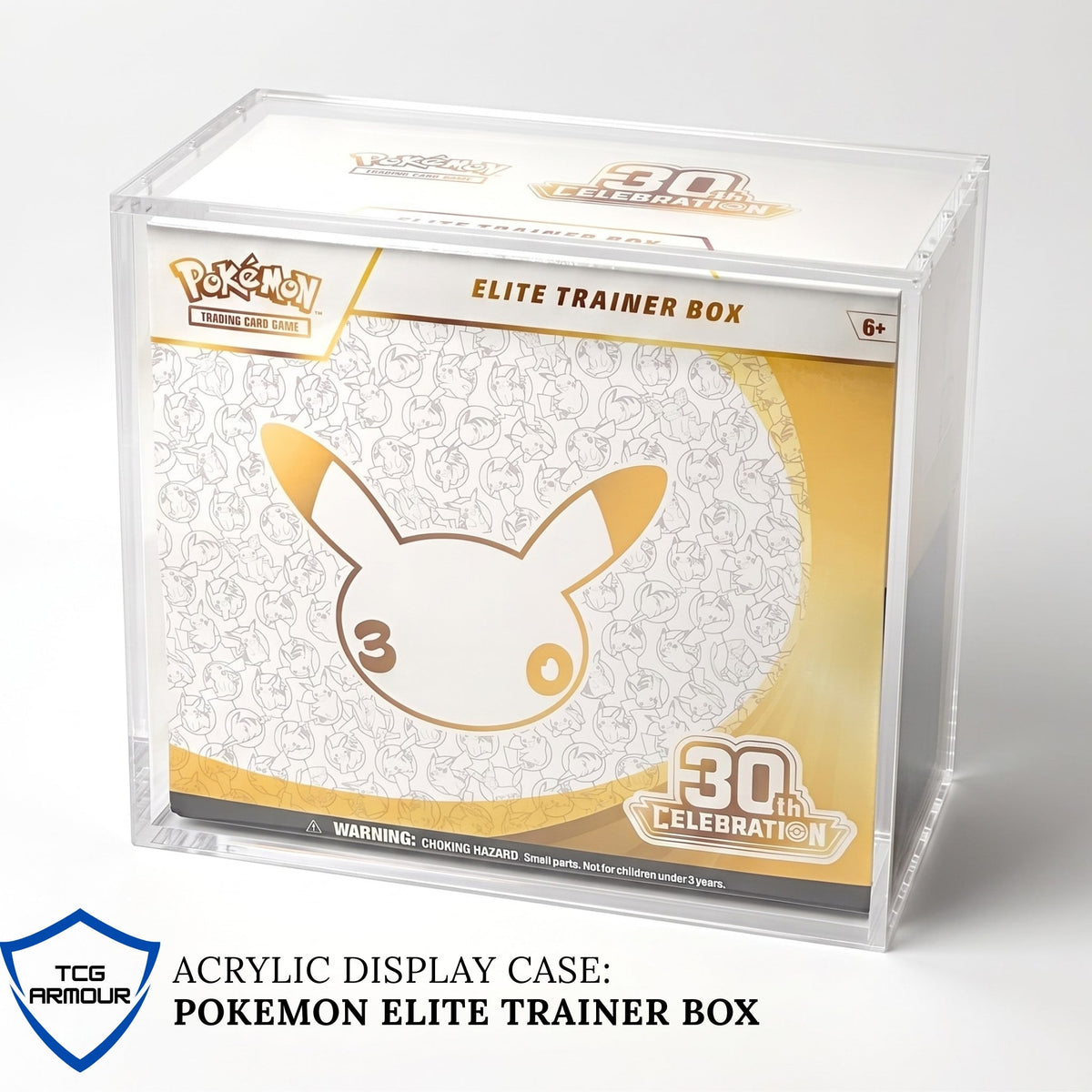Pokemon Slim Fit Elite Trainer Box Acrylic Case With Magnetic Lid - Elite Trainer Box Acrylic Case - TCG Armour - ENG-ETB-1