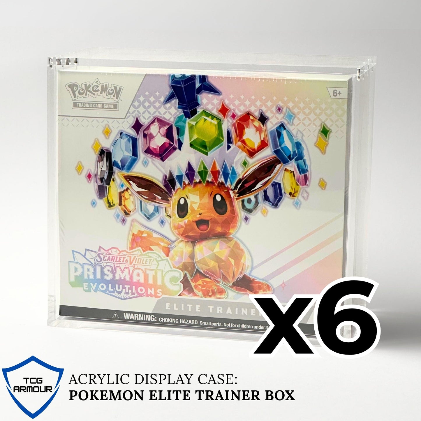 Pokemon Slim Fit Elite Trainer Box Acrylic Case With Magnetic Lid - Elite Trainer Box Acrylic Case - TCG Armour - ENG-ETB-6