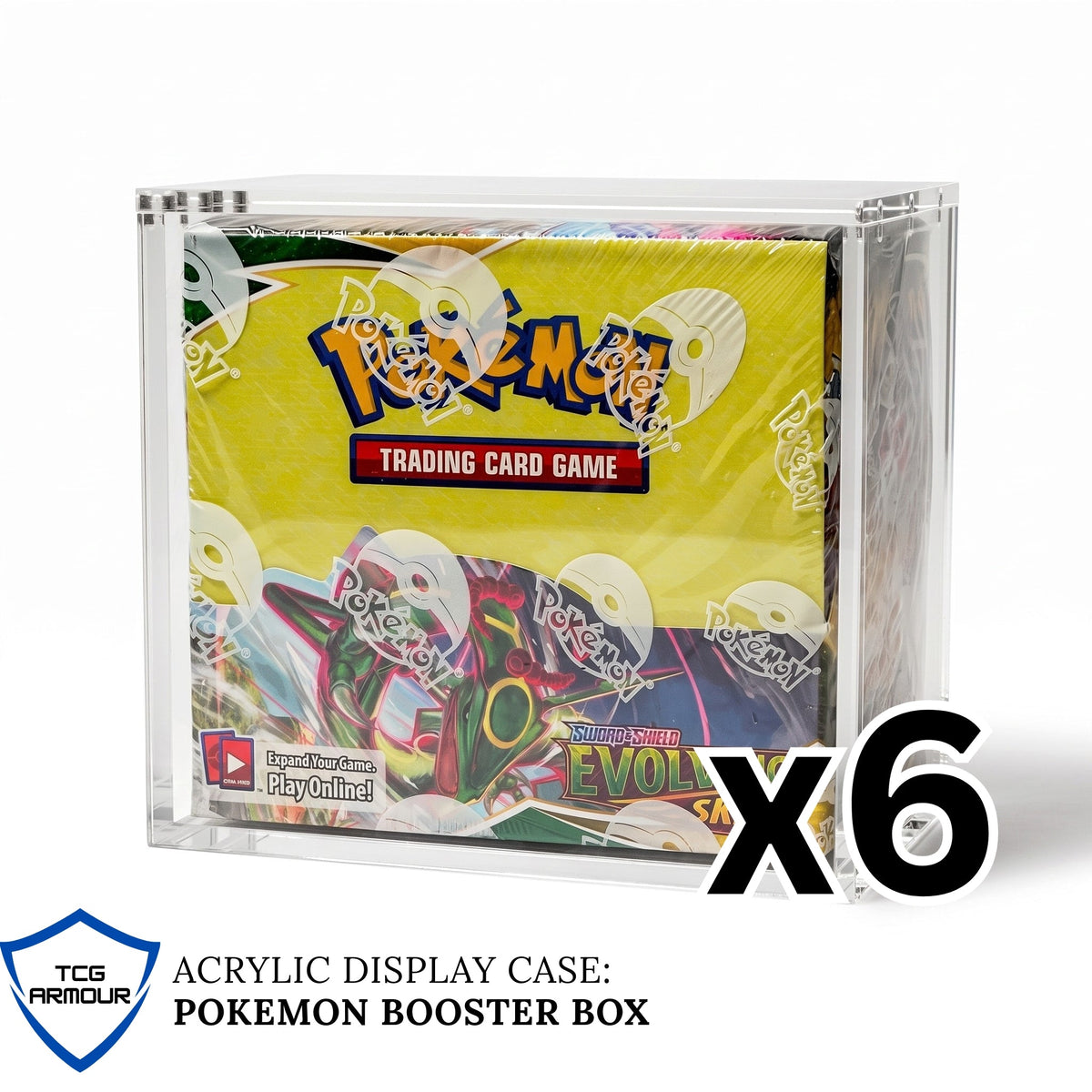 Pokemon Slim Fit English Booster Box Acrylic Case With Magnetic Lid - Booster Box Acrylic Case - TCG Armour - ENG-SBB-6