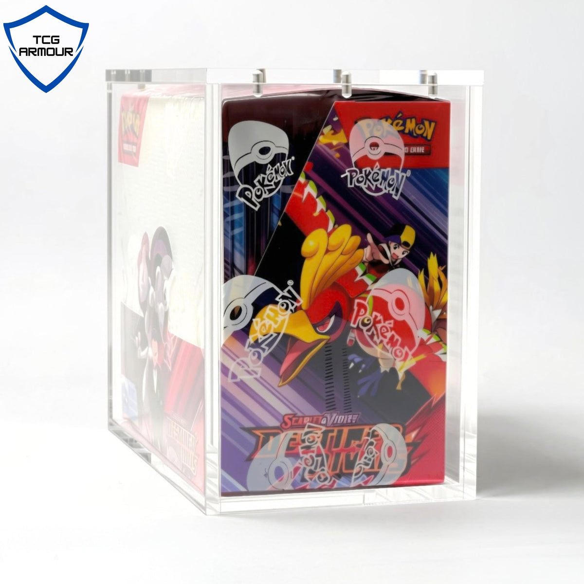 Pokemon Slim Fit English Booster Box Acrylic Case With Magnetic Lid - Booster Box Acrylic Case - TCG Armour - ENG-SBB-1