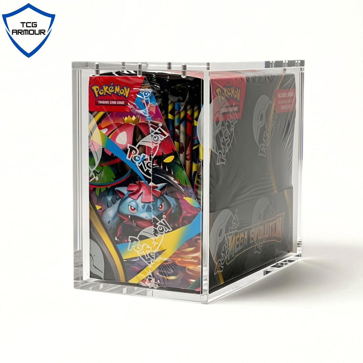 Pokemon Slim Fit English Booster Box Acrylic Case With Magnetic Lid - Booster Box Acrylic Case - TCG Armour - ENG-SBB-1