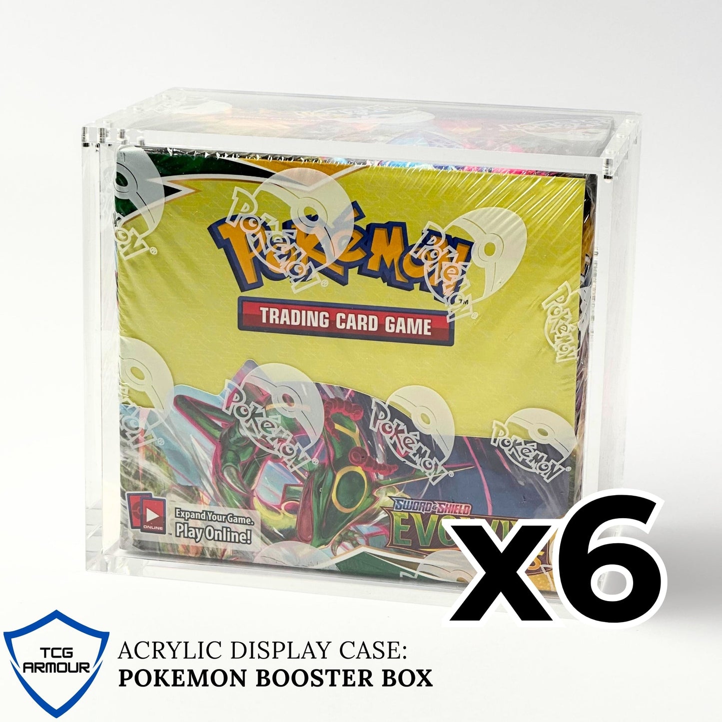 Pokemon Slim Fit English Booster Box Acrylic Case With Magnetic Lid - Booster Box Acrylic Case - TCG Armour - ENG-SBB-6
