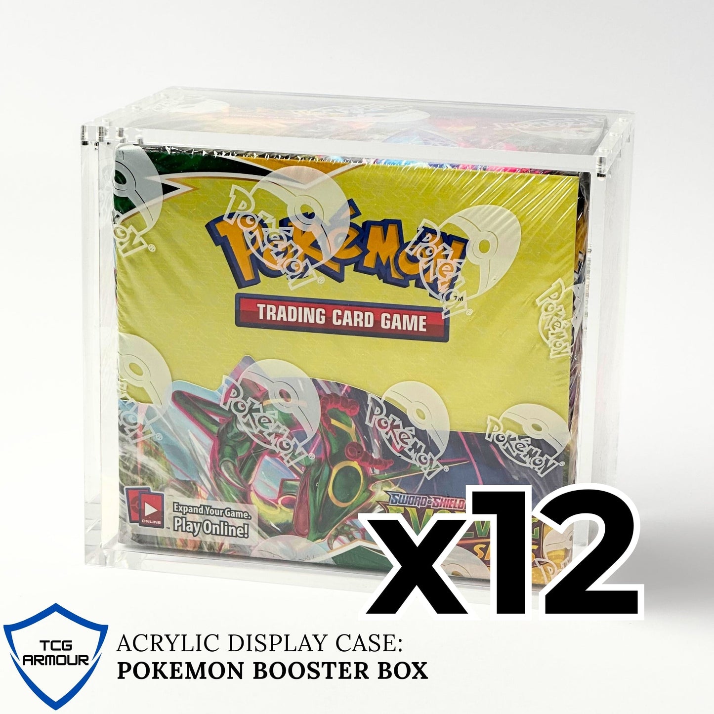 Pokemon Slim Fit English Booster Box Acrylic Case With Magnetic Lid - Booster Box Acrylic Case - TCG Armour - ENG-SBB-12