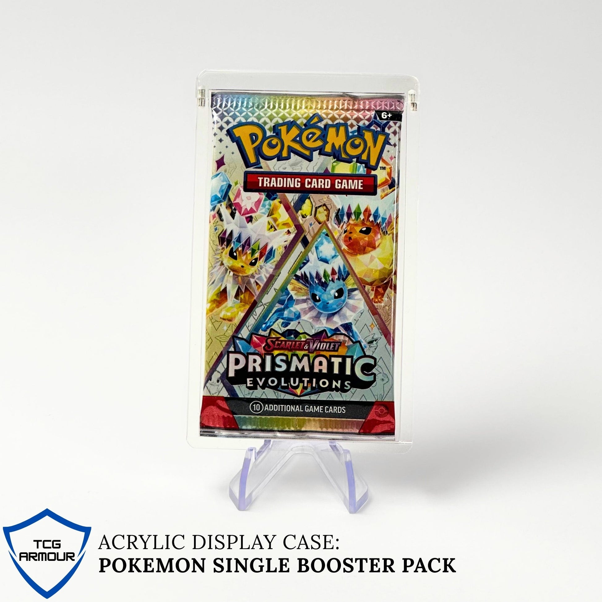 Pokemon Slim Fit English Single Booster Pack Acrylic Case With Magnetic Lid - Booster Pack Acrylic Case - TCG Armour - ENG-BP-1
