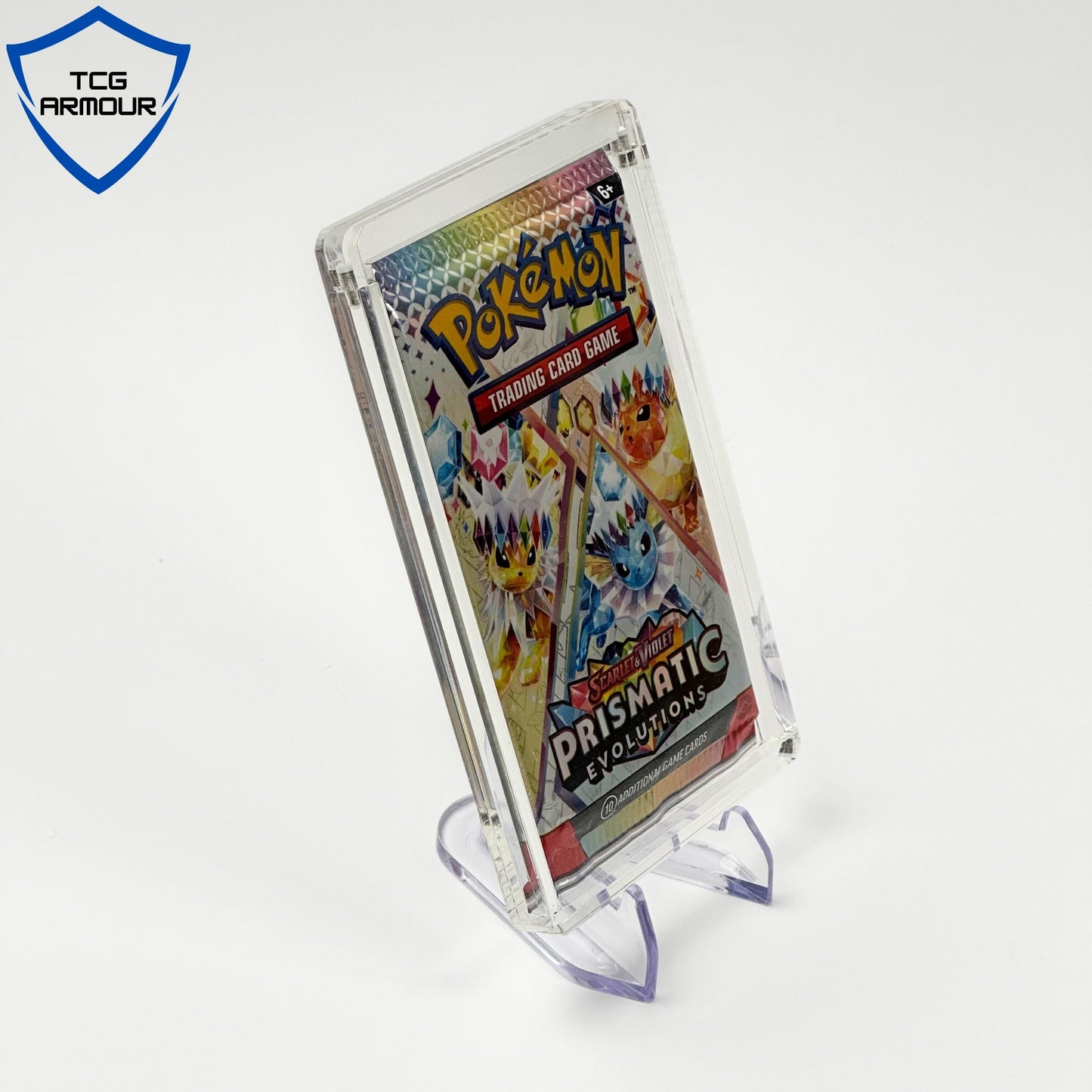 Pokemon Slim Fit English Single Booster Pack Acrylic Case With Magnetic Lid - Booster Pack Acrylic Case - TCG Armour - ENG-BP-1