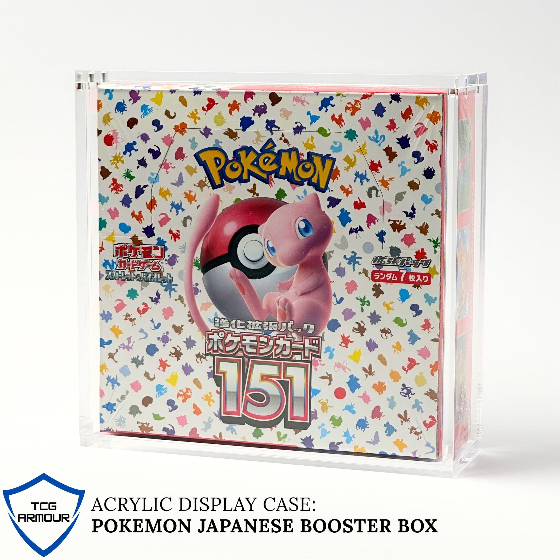 Pokemon Slim Fit Japanese Booster Box Acrylic Case With Magnetic Lid TCG Armour Pokemon Slim Fit Japanese Booster Box Acrylic Case With Magnetic Lid TCG Armour