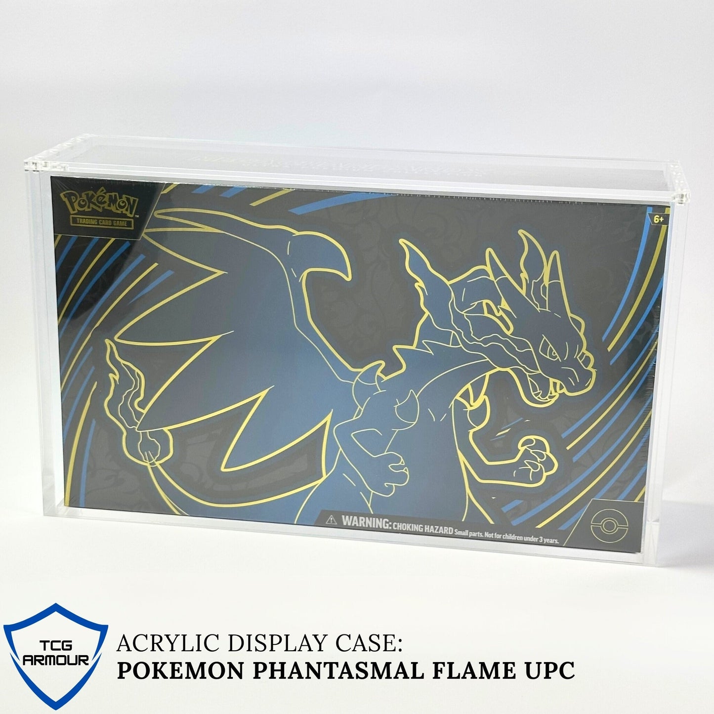 Pokemon Slim Fit Phantasmal Charizard Ultra Premium Collection Acrylic Case With Magnetic Lid - Ultra Premium Collection Acrylic Case - TCG Armour - 