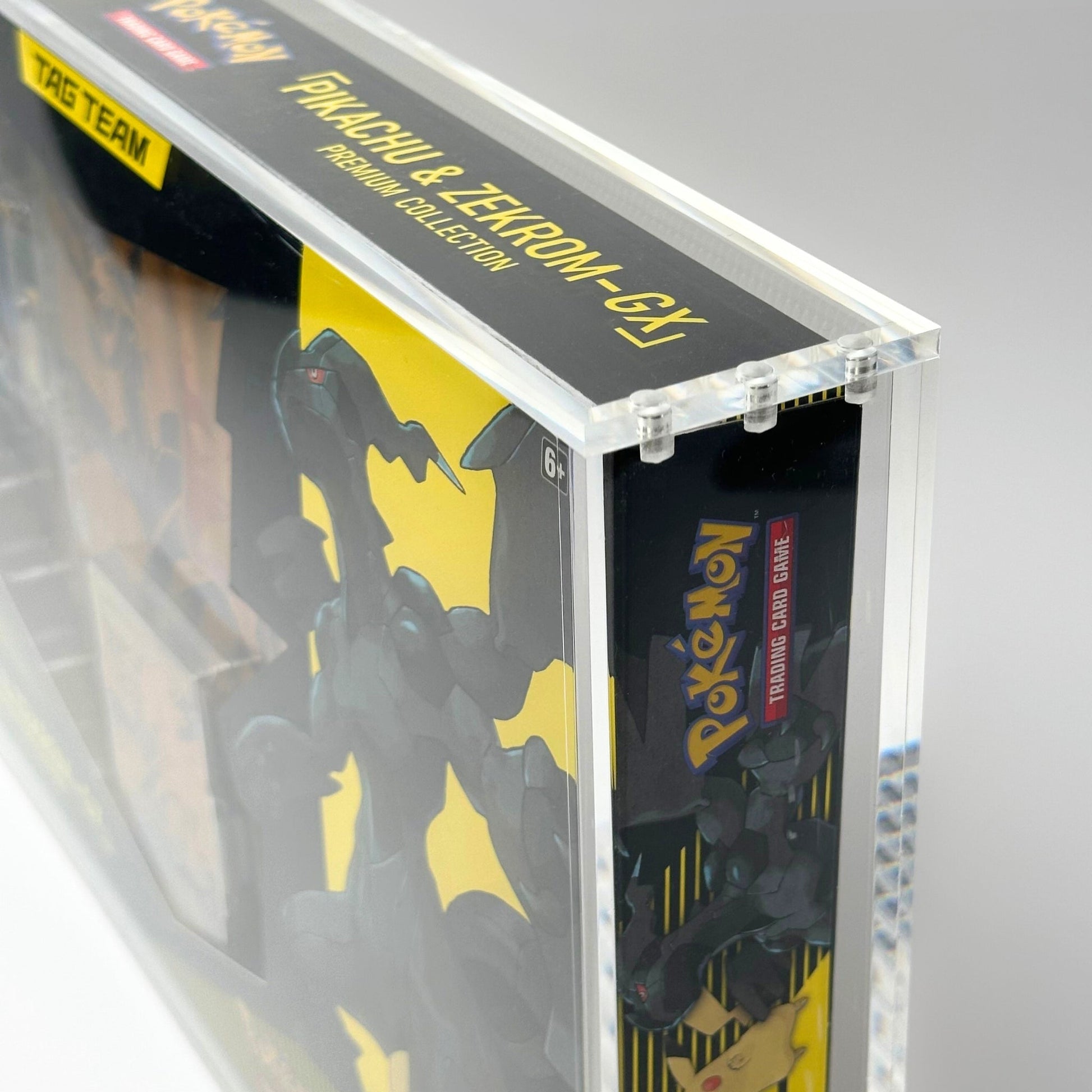Pokemon Slim Fit Pikachu & Zekrom Premium Collection Box Acrylic Case With Magnetic Lid - Premium Collection Box - TCG Armour - 