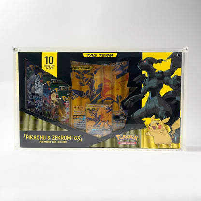 Pokemon Slim Fit Pikachu & Zekrom Premium Collection Box Acrylic Case With Magnetic Lid - Premium Collection Box - TCG Armour - 