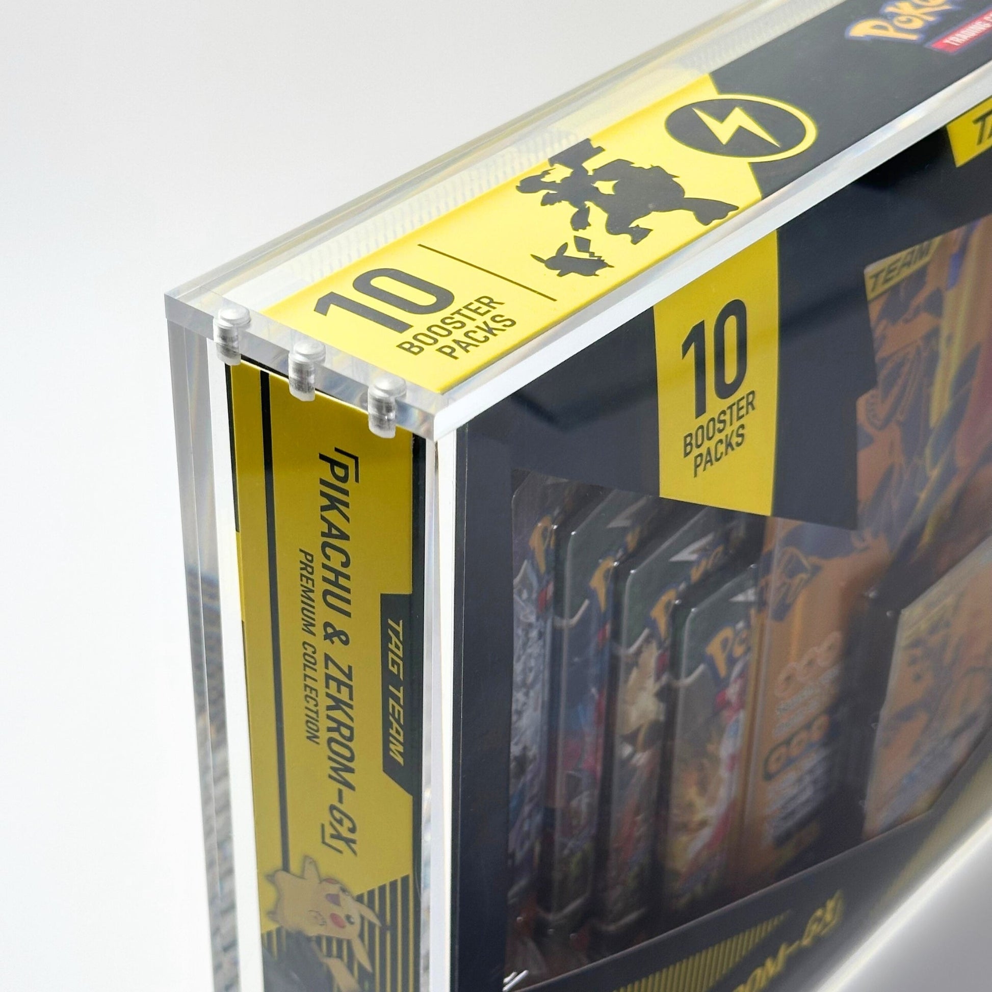 Pokemon Slim Fit Pikachu & Zekrom Premium Collection Box Acrylic Case With Magnetic Lid - Premium Collection Box - TCG Armour - 