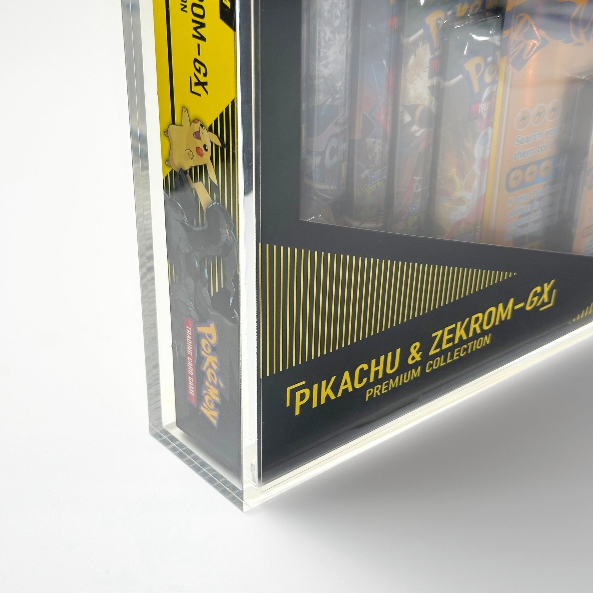 Pokemon Slim Fit Pikachu & Zekrom Premium Collection Box Acrylic Case With Magnetic Lid - Premium Collection Box - TCG Armour - 