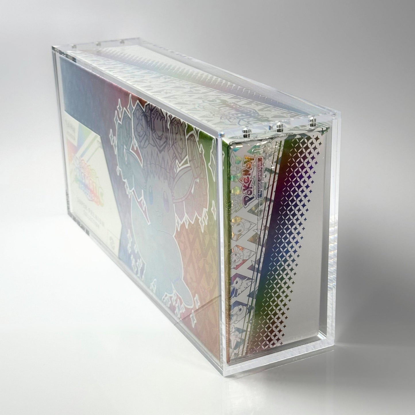 Pokemon Slim Fit Prismatic Evolutions SPC Acrylic Case With Magnetic Lid - Ultra Premium Collection Acrylic Case - TCG Armour - 