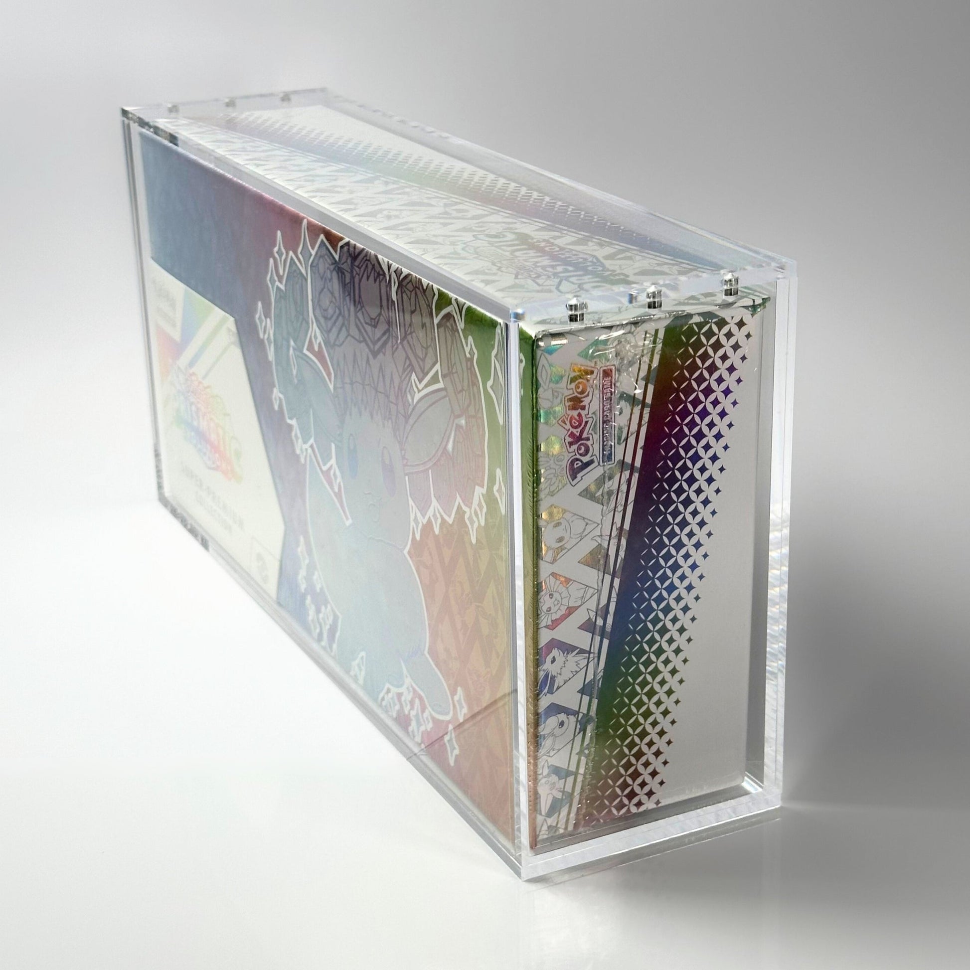 Pokemon Slim Fit Prismatic Evolutions SPC Acrylic Case With Magnetic Lid - Ultra Premium Collection Acrylic Case - TCG Armour - 