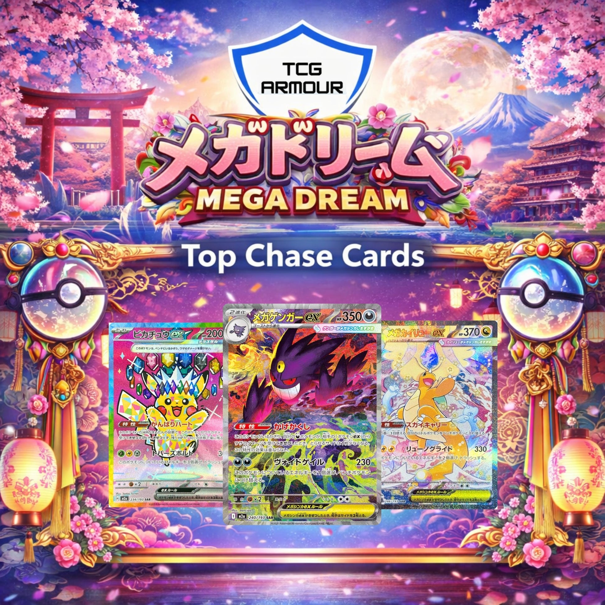 Pokemon TCG Mega Dream ex M2a Japanese Booster Box (Sealed) - Japanese Standard Booster Box - TCG Armour - MD-M2a
