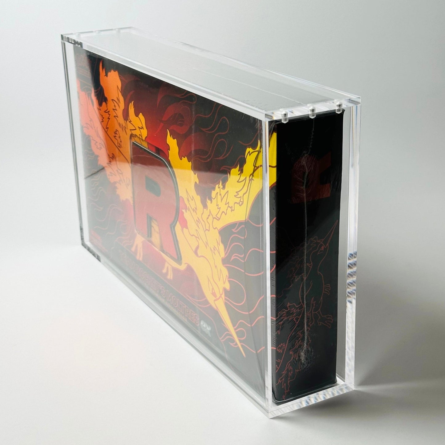 Pokemon Team Rocket Moltres Ultra Premium Collection 6+8mm Acrylic Case With Magnetic Lid - Ultra Premium Collection Acrylic Case - TCG Armour - 