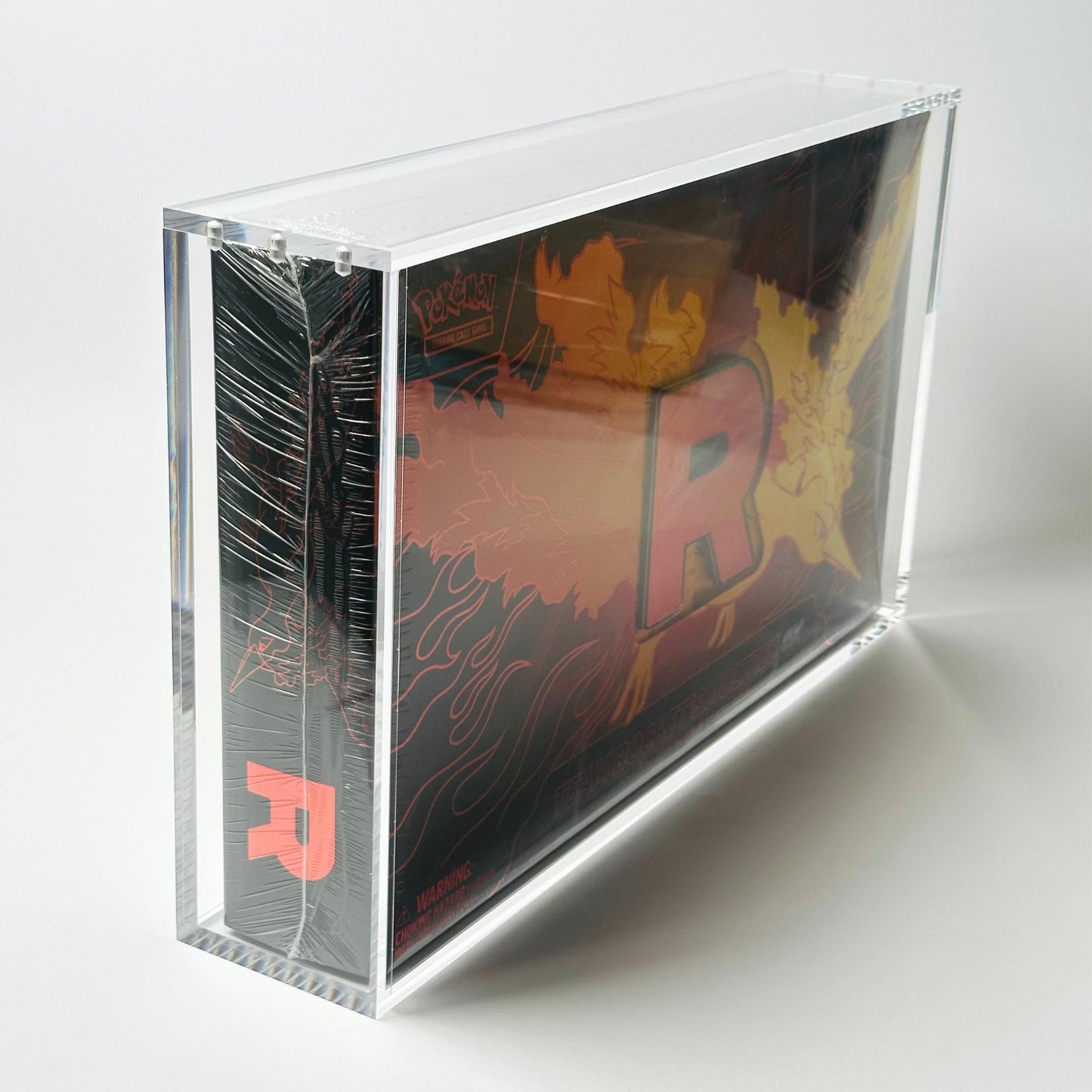 Pokemon Team Rocket Moltres Ultra Premium Collection 6+8mm Acrylic Case With Magnetic Lid - Ultra Premium Collection Acrylic Case - TCG Armour - 